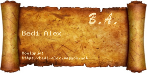 Bedi Alex névjegykártya