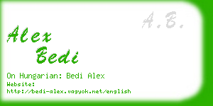 alex bedi business card